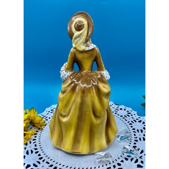 SOLD**Royal Doulton Sandra HN2275 Figurine, Lady in yellow dress, England, - Picture 5 of 13